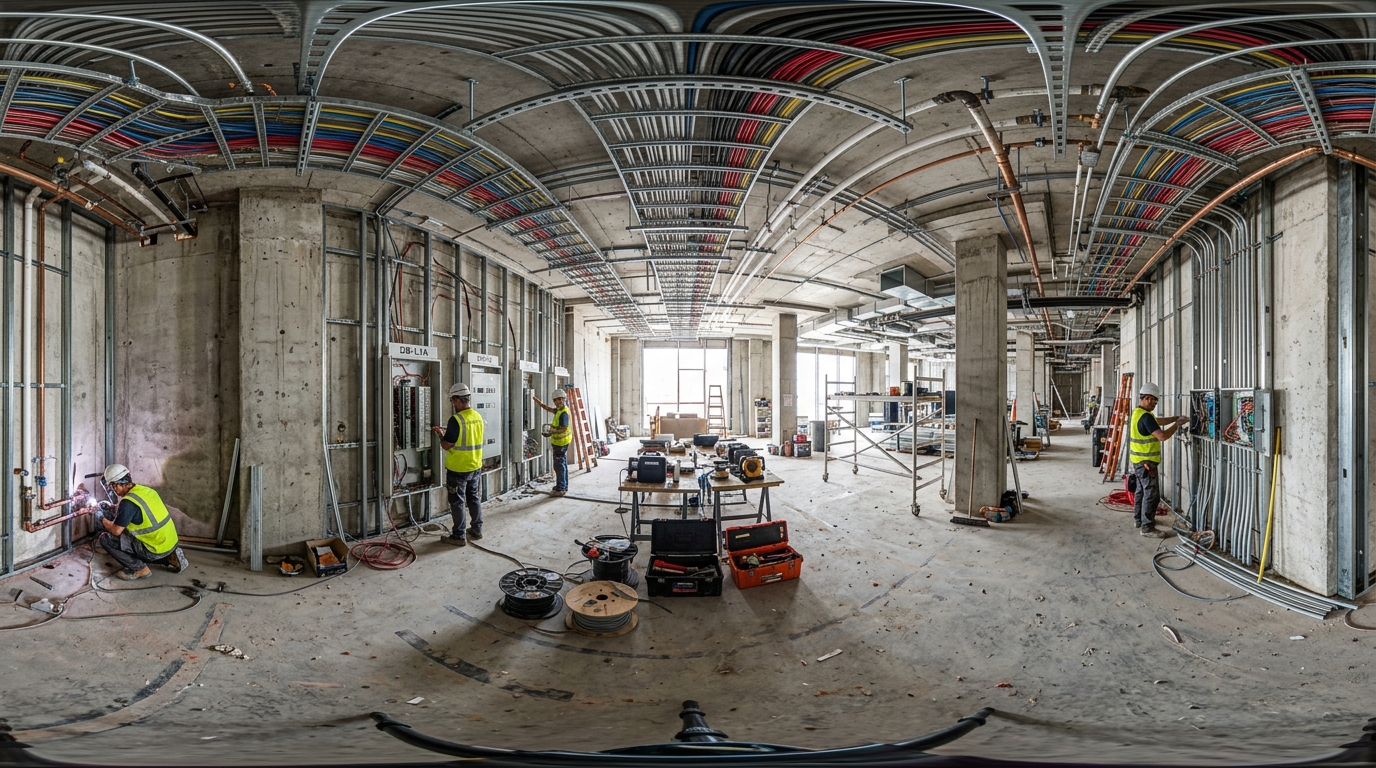 Captura 360° em 03/10/2026 na etapa de instalações da Sala Técnica P-014